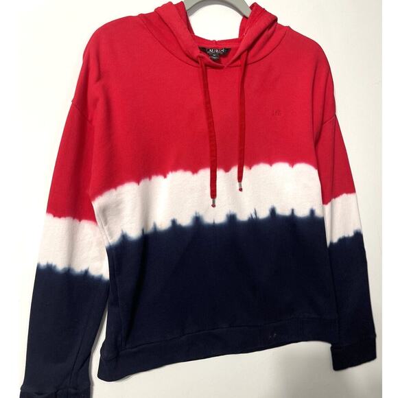 Ralph Lauren Womens Hoodie Sweatshirt Tye Die Casual Colorful Y2K Size Medium - Picture 5 of 9